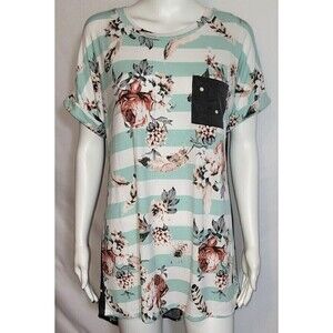 Lilypad Mint Green & Cream Striped - Size M